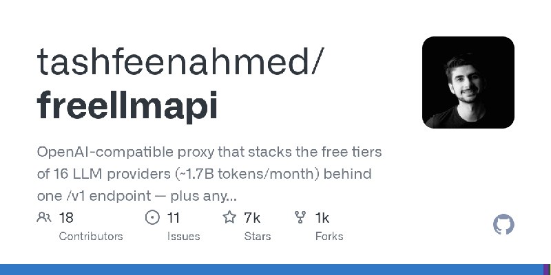 GitHub - tashfeenahmed/freellmapi at pytorchkr