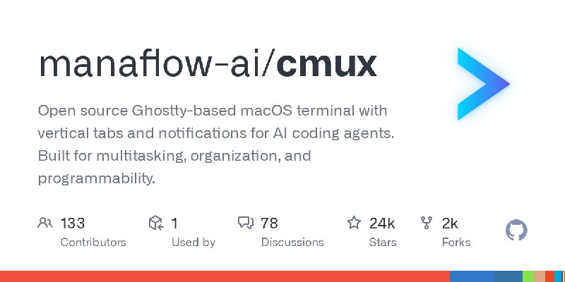GitHub - manaflow-ai/cmux: Open source Ghostty-based macOS terminal with vertical tabs and notifications for AI coding agents.…