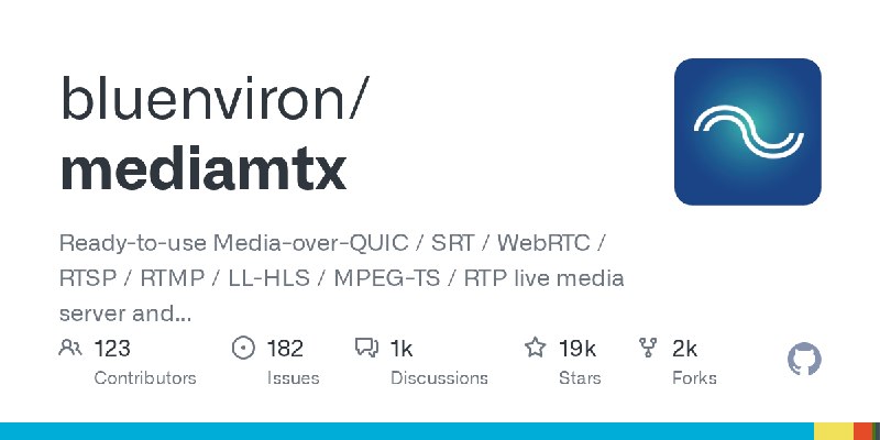GitHub - bluenviron/mediamtx: Ready-to-use Media-over-QUIC / SRT / WebRTC / RTSP / RTMP / LL-HLS / MPEG-TS / RTP live media server…