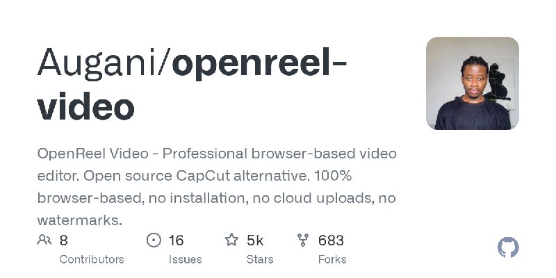 GitHub - Augani/openreel-video: OpenReel Video - Professional browser-based video editor. Open source CapCut alternative. 100%…