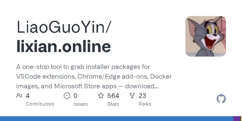 GitHub - LiaoGuoYin/lixian.online: A one-stop tool to grab installer packages for VSCode extensions, Chrome/Edge add-ons, Docker…