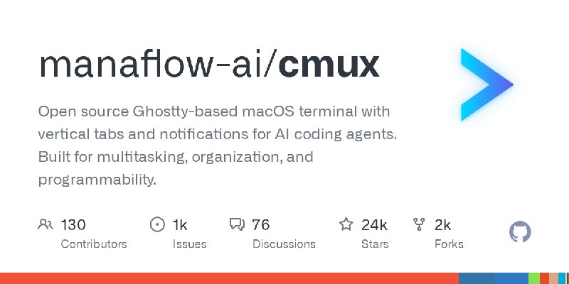 GitHub - manaflow-ai/cmux: Open source Ghostty-based macOS terminal with vertical tabs and notifications for AI coding agents.…