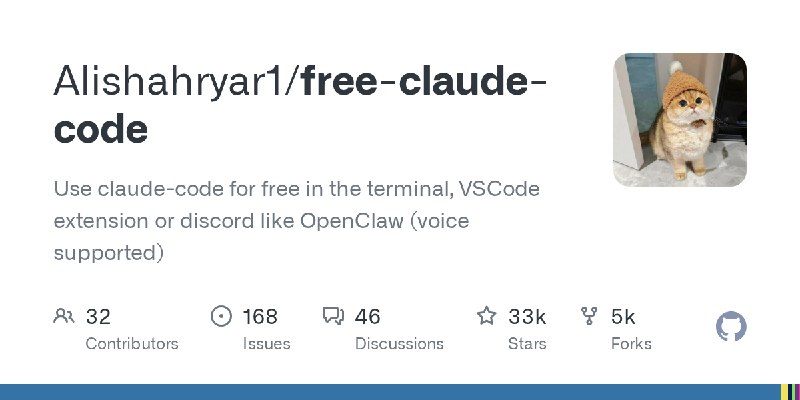 GitHub - Alishahryar1/free-claude-code: Use claude-code for free in the terminal, VSCode extension or discord like OpenClaw (voice…