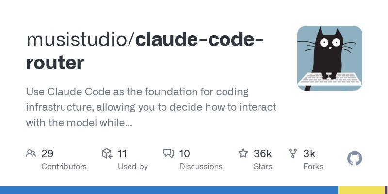 GitHub - musistudio/claude-code-router: Use Claude Code as the foundation for coding infrastructure, allowing you to decide how…