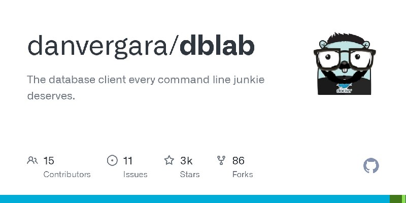 GitHub - danvergara/dblab: The database client every command line junkie deserves.
