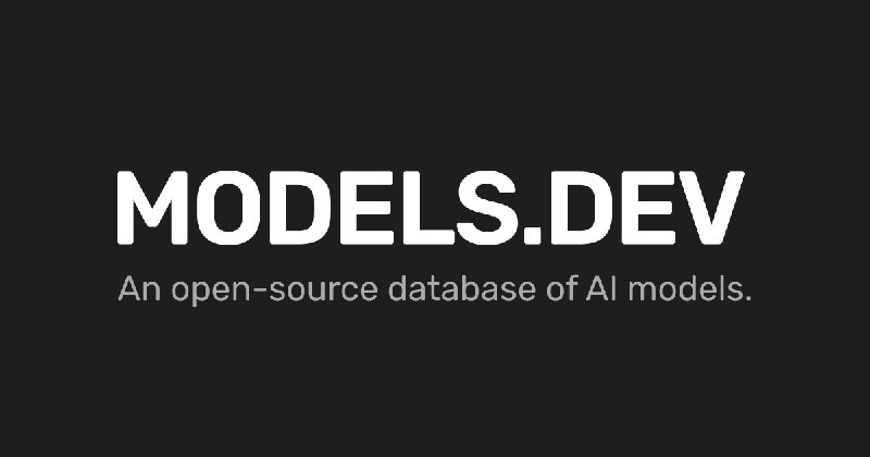 Models.dev - An open-source database of AI models