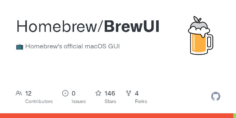 GitHub - Homebrew/BrewUI: 📺 Homebrew's official macOS GUI