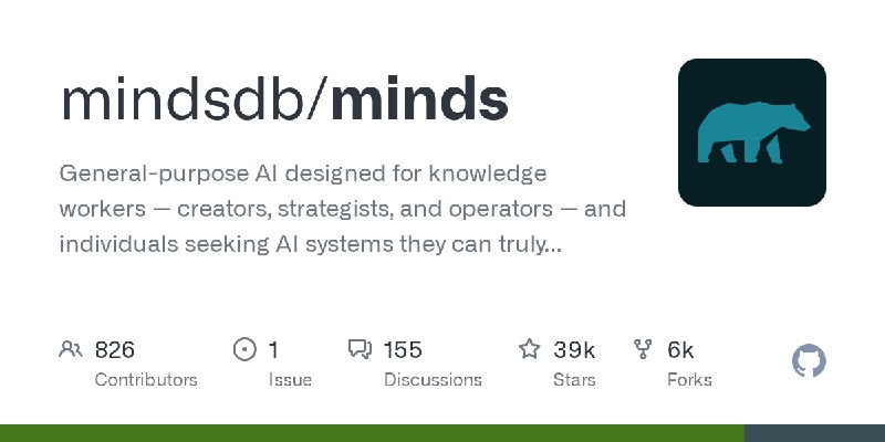 GitHub - mindsdb/minds: General-purpose AI designed for knowledge workers — creators, strategists, and operators — and individuals…