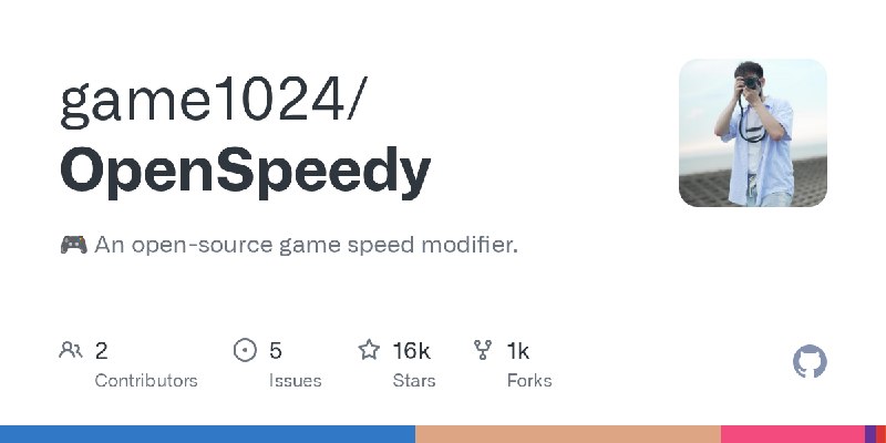 GitHub - game1024/OpenSpeedy: 🎮 An open-source game speed modifier.