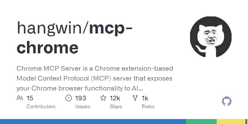 GitHub - hangwin/mcp-chrome: Chrome MCP Server is a Chrome extension-based Model Context Protocol (MCP) server that exposes your…