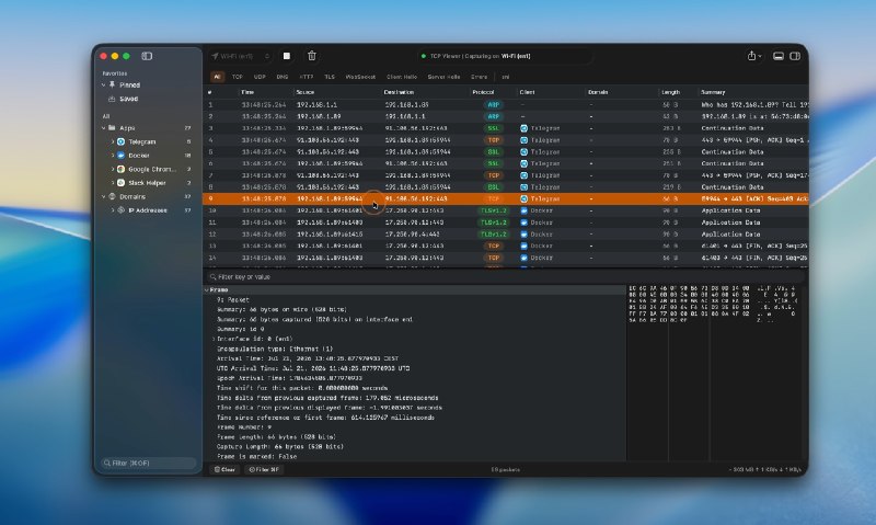 TCPViewer - macOS 原生网络抓包与数据包分析工具