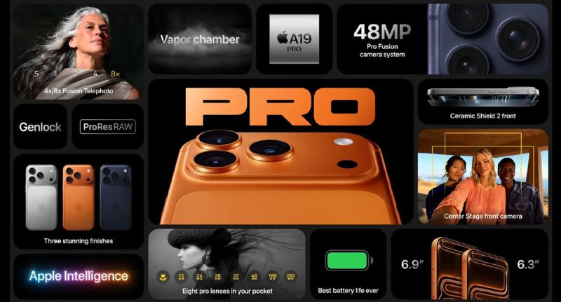 全新 iPhone 17 Pro 现已发布