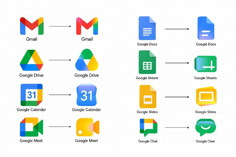 这 #Google 全家桶图标换得...