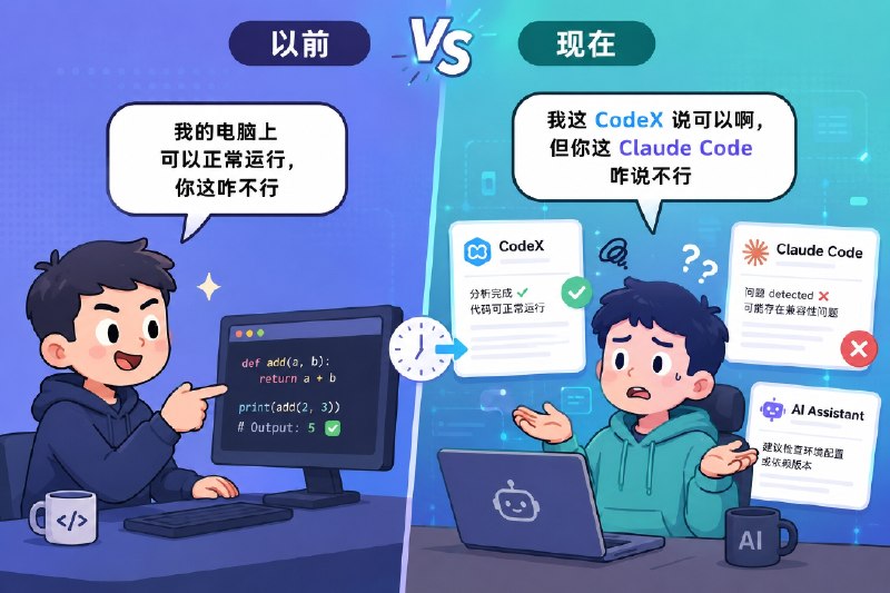 以前：我的电脑上可以正常运行，你这咋不行